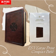 ESV Large Print Compact Bible (TruTone, Brown, Mosaic Cross Design)