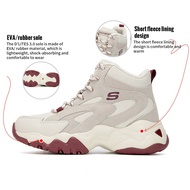 Women's Retro Fleece Sneakers, D'LITES Series High-Top Casual Shoes With AIR-COOLED Memory Foam Inso