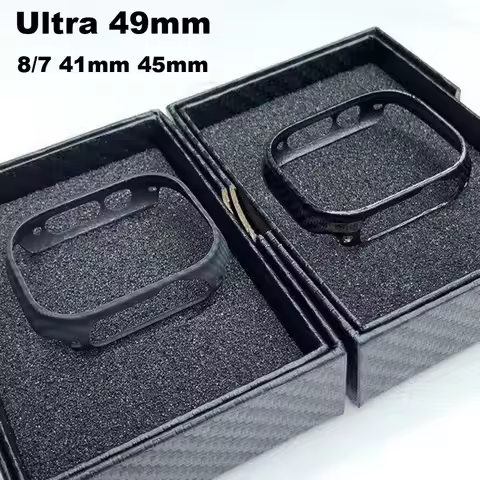 Genuine Carbon Fiber ShockProof Slim Case Bumper For Apple Watch S8 S9 Ultra 2 49mm Ultra3 49MM 2025