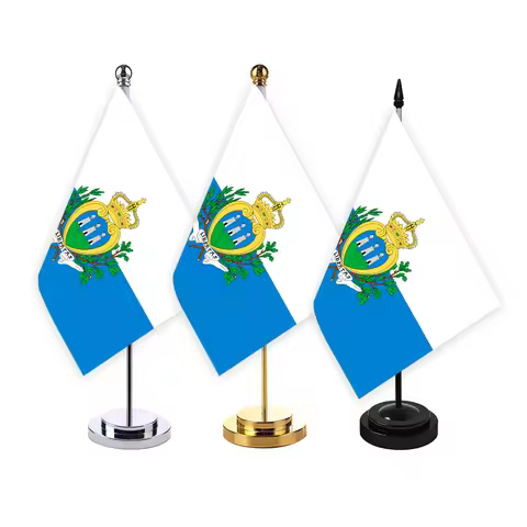 CYPOMELO office desk flag San Marino flag 14x21cm San Marino desktop small decorative flag (with fla