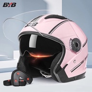 Men Motorcycle Half Helmets Dual Lens Scooter Motor Racing Helmet Casco Vespa Village Riding Capacete Summer Motocross Helmets