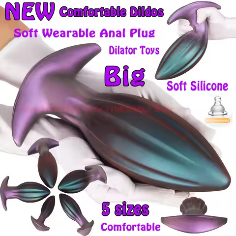 Wearable Anal Plugs for Gay Men Prostate Massage Silicone Dildos Huge Ass Butt Plug Anal Training Co