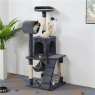 Uion Cat Tree 51" Cat Tree with Hammock and Scratching Post Tower, Dark Gray Cat House Cat ScratcherScratchers Pads &amp; Posts