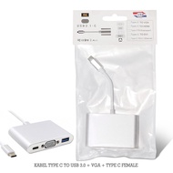 Adapter Cable Type C Male to VGA Type C & USB Type A Female Adapter