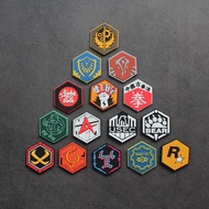 Mini PVC Element Puzzle Morale Badge Atomic Cola Velcro Radiation Badge Cartoon Game Armband Rubber 