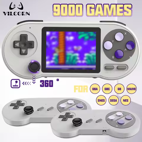 3 inch IPS SF2000 Portable Handheld Game Console Built-in 9000 Games Retro Video Game Consoles Suppo