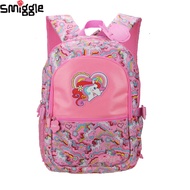 Australia Smiggle Original Children's Schoolbag Girls Backpack Beautiful Pink Love Unicorn 16 Inches Cute Kids' Bags Lightweight&amp;&amp;-*&amp;*&amp;&amp;