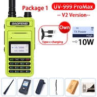[MFPP] Baofeng UV-999 Pro Max 10W 999CH Walkie Talkie UV999 Dual Band Portable CB Ham Radios FM Tran