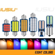 IUSIU NEW T10 Bulb Festoon 31mm LED BA9S 28mm Car Interior Ceiling Read Dome Lamp Led 36mm 39mm T4W C3W C5W 3014 Auto Tail Trunk Door Clearance Light Motorcycle Park Signal Lights