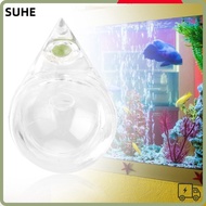 SUHE CO2 Monitor, Acrylic Monitor Kit CO2 Drop Checker, Monitor Checker Suction Cups Drop Shape CO2 