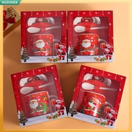 Cawan Pokok Krismas Kreatif Baru Set Hadiah Rumah Tangga dengan Tutup Sendut Desain Menarik untuk Ha