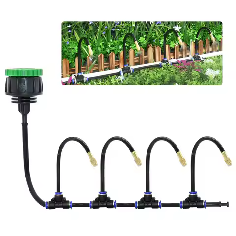 DIY Bending Spray System Kit Greenhouse Garden Flowers Plant Watering Irrigation Patio Misting Cooli