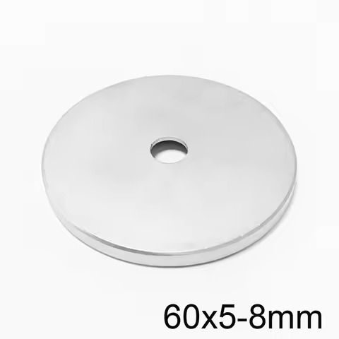 60x5-8 mm Big Circular Magnet 60*5 Hole 8mm 60*5-8 mm For Home Refrigerators, Offices DIY 60x5-8mm
