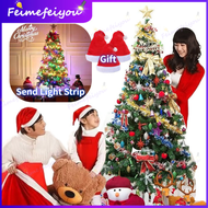 christmas tree decoration 2023 complete set with fairy led lights strip gift package items xmas tree lamp sale 1ft 4ft 6ft decorations light gift full complete set with colorful decor light strip with 3 pieces free Christmas hats