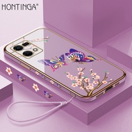 （Free Lanyard）Hontinga Softcase Case Casing hp OPPO Reno11 F Reno8 T Reno8T Reno 8T 5 3 4F 6 7 7Z 8 