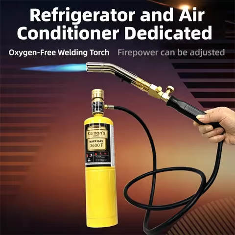 Mapp Gas Welding Torch Double Flame 3600°F Propane Soldering Gun with Electronic Ignition for Weldin