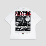 Rsyd Freedom For Palestine - White Oversize/Kaos Da'Wah