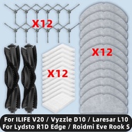 Compatible For ILIFE V20 | Lydsto R1D Edge | Roidmi Eve Rook S  Parts Main Side Brush Filter Mop