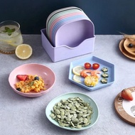 Set of 1 set of food plates including (1 base + 10 plates) super cute