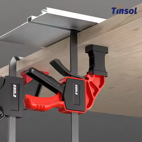 Quick Release F Clip for Tracksaw Clamp Track Clip Pressure Plate Desktop Hole Table Clip Guide Rail