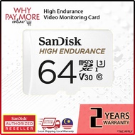 ✷[Authorised Reseller] Original SanDisk High Endurance Micro SD Video Monitoring Surveillance Memory Card 32GB 64GB 128