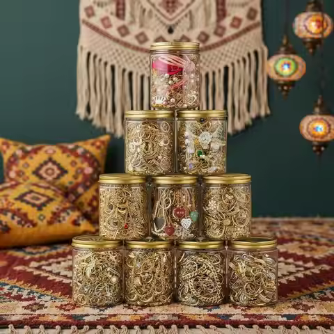 Unique Jewelry Gift for Her Jewelry Jar Gift Set Vintage Mystery Jewelry Jar for Women Surprise Mixe
