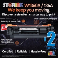 2x Compatible to HP W1360A HP136A 136A HP LaserJet M211d M211dw MFP M236d M236dw M236sdn M236sdw INK