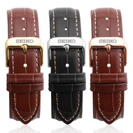 2024 High quality☏✠ 蔡-电子1 SEIKO No. 5 leather strap with navigation crocodile pattern original accessories black brown watch chain 19 20mm22