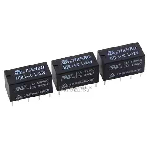 2PCS Relay HJR1-2C-L-5V HJR1-2C-L-12V HJR1-2C-L-24V 2A 8-Pin Replacement G5V-2-12VDC