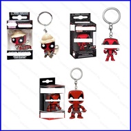 new5 FUNKO POP Marvel X-Men Deadpool Action Figure Keychain Model Dolls Toys For Kids Gifts Collections Bag Pendant