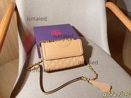 TORY BURCH 托里伯奇新款 FLEMING 小號菱格刺繡鏈條包