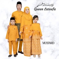 | MUSTARD | SET FAMILY KURUNG SONGKET QUEEN LATEEFA | KURUNG SONGKET PRINTED | KURUNG MODEN | BAJU R