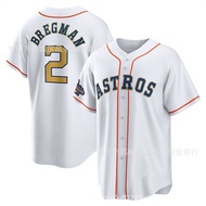 Houston Astros Houston Astros Jersey No. 2 Bregman Sports Baseball Uniform Men