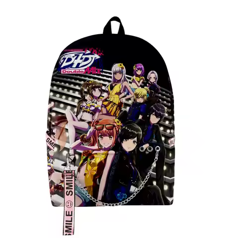 Cartoon Youthful School Bags Unisex Funny D4DJ All Mix Anime Travel Bags 3D Print Oxford Waterproof 