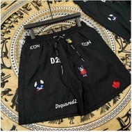Dsquared2 wind shorts embroidered with pineapple dog images, hot trend design for Men and Women New 
