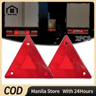 2PCS Car Triangle Warning Reflector Sign Moving Vehicle Sign Stop Warning Sign Triangle Trouble Sign