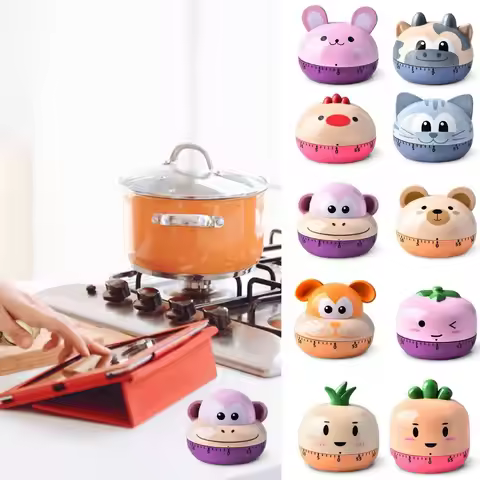 Animal Cute Mechanical Timer Student Learning Time Manager Manual Timer Kitchen Food Timer Digital C