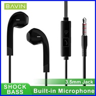 ☑ ┛ ↓ BAVIN HX850 headset 3.5mm Jack Heavy Bass HiFi Sound Quality Wired Earphone with microphone