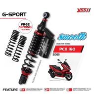 YSS Rear Shock Set G-Sport (Black Series SMOOTH) For 2021-Present PCX160 Black/Cylinder 365mm And Load 335mm High.