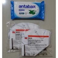[Ready stock] Antabax Antibacterial pack of 10's Wipe 3M 9010 8210 N95 Respirator Face Mask Dettol H