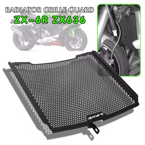 Motorcycle Radiator Guard Grille Cover Protector Protective Grill For ZX636R ZX-636R ZX-6R ZX6R ZX63