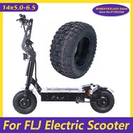14x5.0-6.5ยางแบบไม่มียางสำหรับ FLJ E2 K14สกู๊ตเตอร์ไฟฟ้า14นิ้วยางสูญญากาศ130/70-6.5ลื่นปิดถนนยางฝนยา