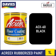 Davies Acreex Rubberized Floor Paint Black - 1L