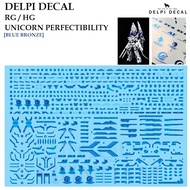 [DELPI DECAL] 44  RG/HG 1/144  UNICORN PERFECTIBILITY  [BLUE BRONZE]WATER SLIDE DECAL