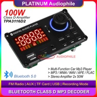 MODUL MP3 BLUETOOTH DECODER TPA3116 D2 STEREO CLASS D AMPLIFIER 100W