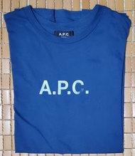 [90% New] A.P.C. APC logo tee in blue APC 中碼 Size M