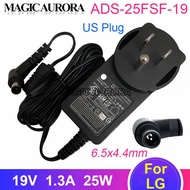 US Plug ADS-25FSF-19 19025EPCU-1 For LG 19V 1.3A Monitor Charger EAY62768628 LCAP21 EAY62549201 EAY6