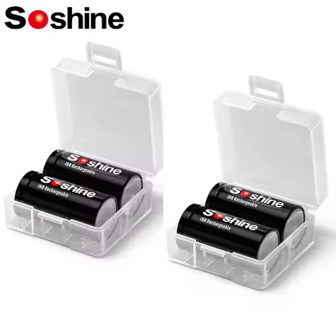 Soshine 3.7V 1000mAh Rechargeable Battery 18350 1000mAh Lithium Batteries Li-ion Battery Cycle Charg