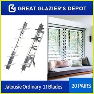 ✻ ∞ ✟ Jalousie Frame Ordinary 11 Blades (20 Pairs)