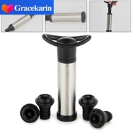 Gracekarin Brand New Vacuum Pump Saver Pump Stainless Steel Vacu Vin Wine Wine Sets NEW